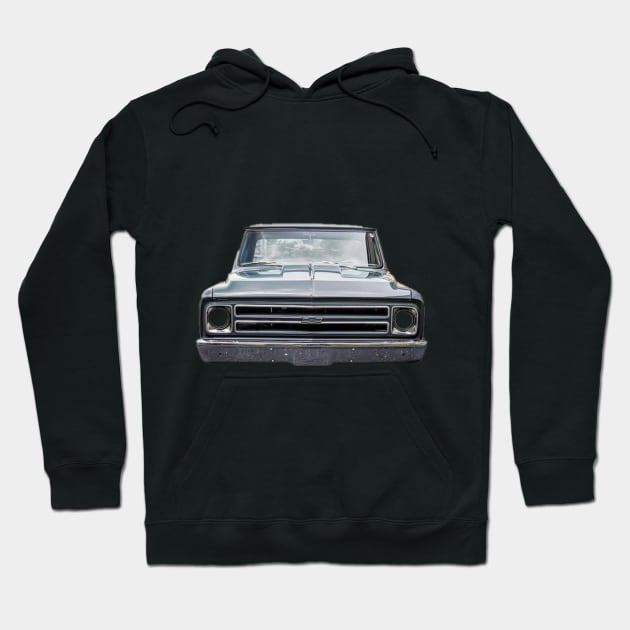 Chevy C-10 Pickup, black shirt T-Shirt Hoodie by Cult Classics